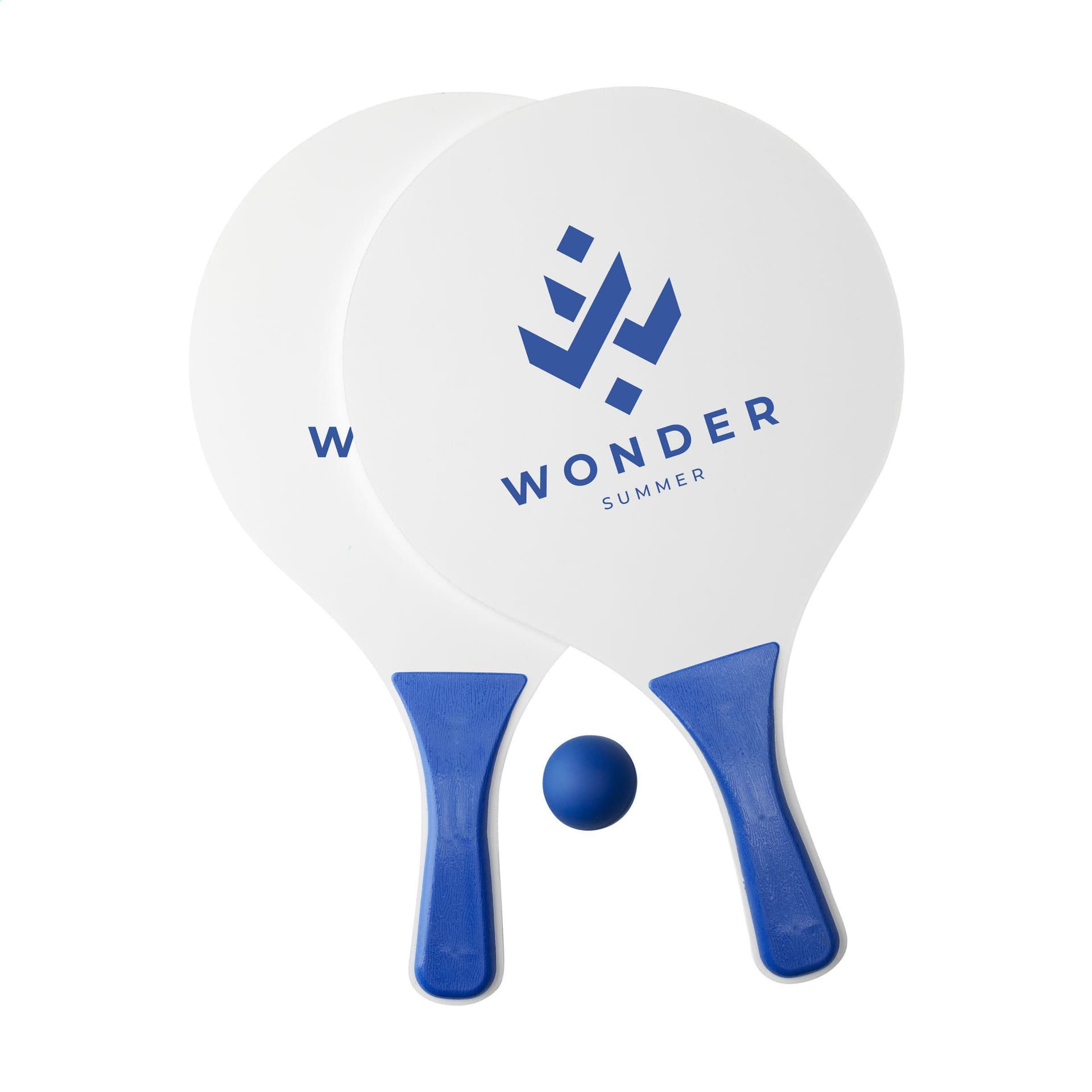 Jeu de raquettes de plage 37,8 cm personnalisé : Bleu