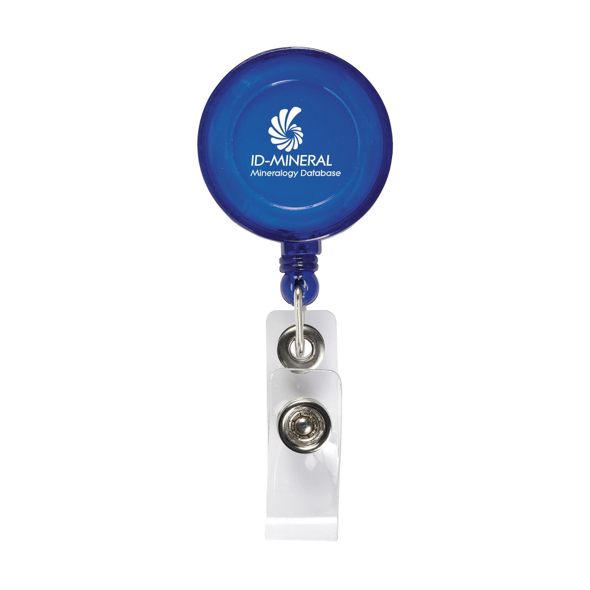 BadgeClip porte-badge, coloris Bleu translucide