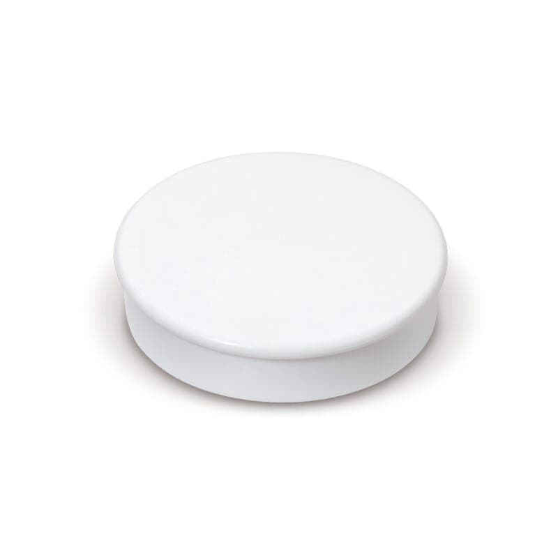 Aimant rond 3 cm personnalisé, noir ou blanc : Blanc