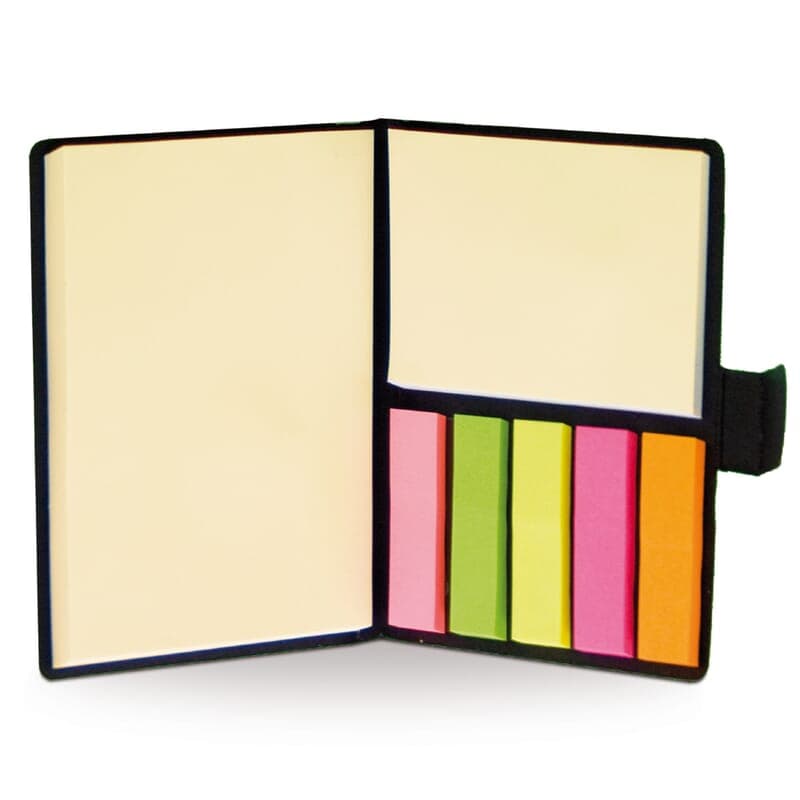 Carnet avec marques pages, coloris Noir