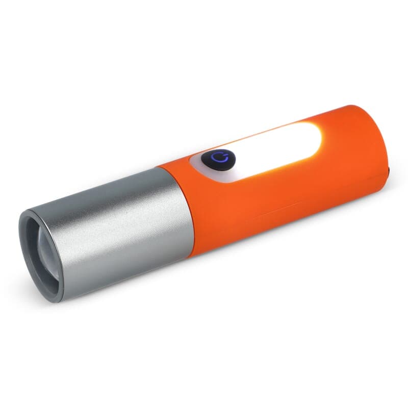 Lampe de poche LED rechargeable 300 lm personnalisée, coloris Orange