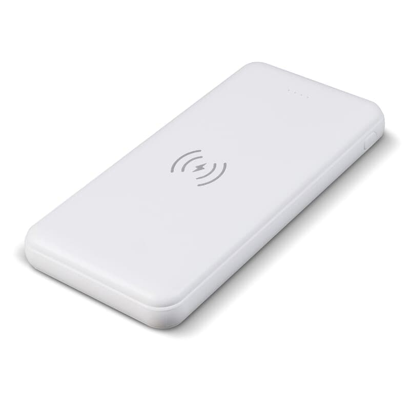 Powerbank sans fil 8000 mAh personnalisé : Blanc
