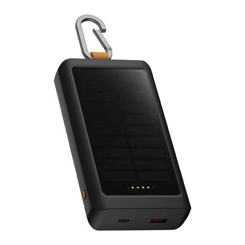 Batterie de secours solaire Xtorm XG2S101 Go2 de 10 000 mAh et 15 W avec éclairage : Charbon