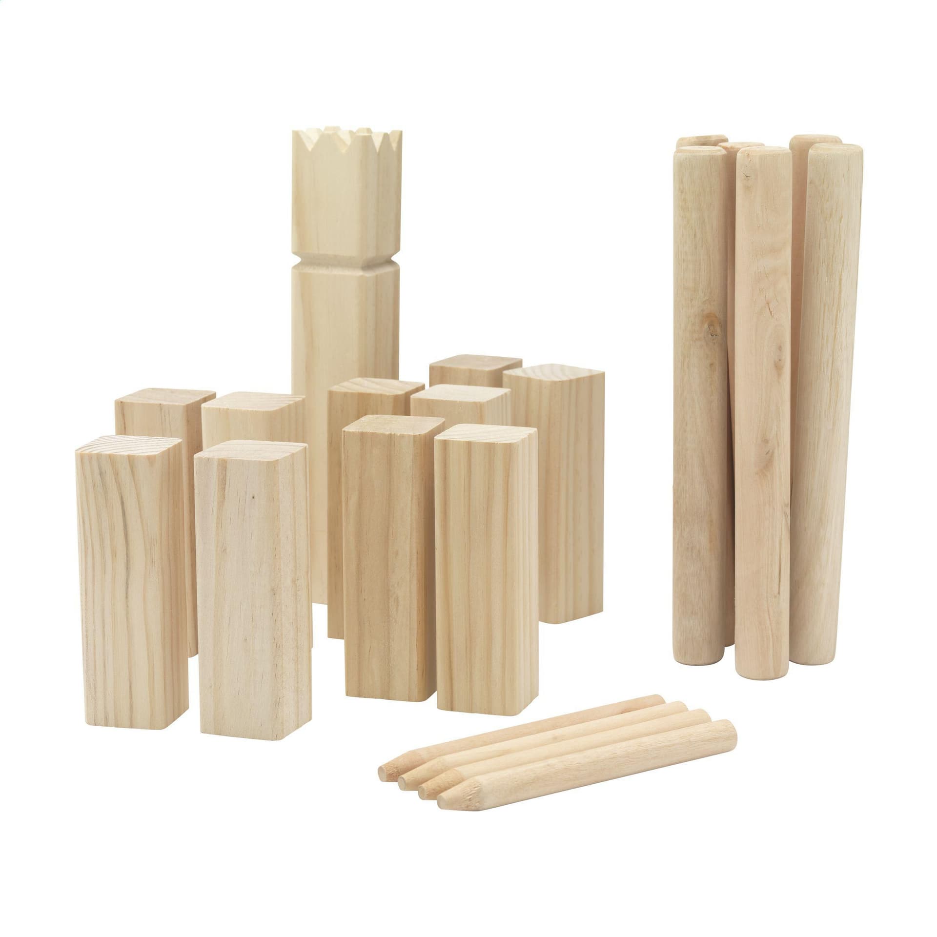 Kingdom Kubb Outdoor Game jeu, coloris Brun bois