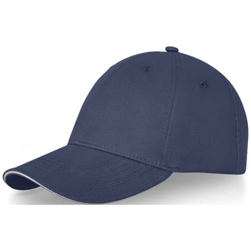 Casquette sandwich de 260 g/m² Darton 6 panneaux : Marine