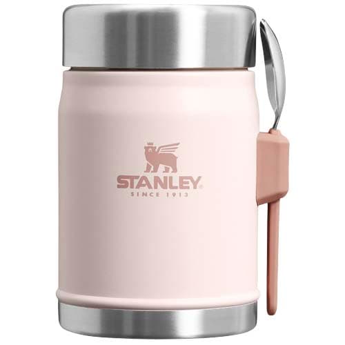 Bocal alimentaire de 400 ml Stanley Legendary avec cuillère-fourchette, coloris Rose clair
