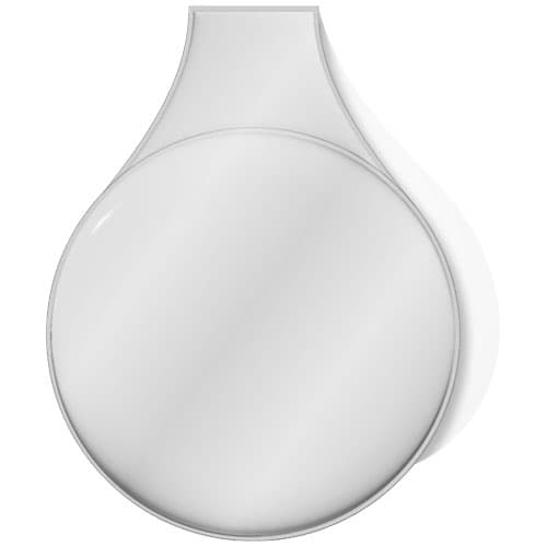 Petit aimant rond RFX™ réfléchissant en PVC M-10 RFX™, coloris Blanc