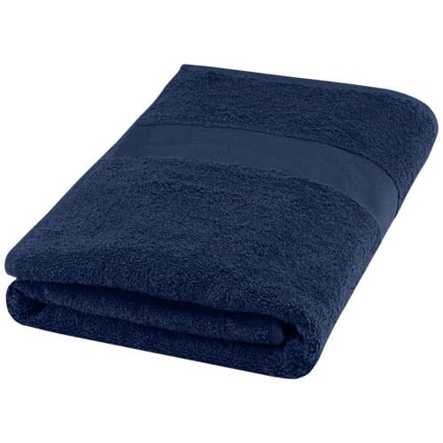 Serviette Amelia de 70 x 140 cm en coton de 450 g/m², coloris Marine