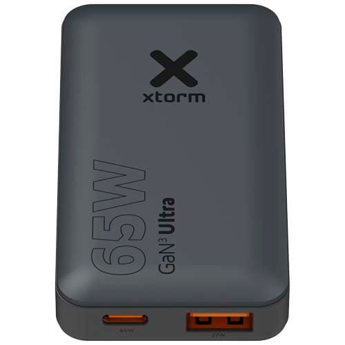Chargeur de voyage rapide 65 W avec câble et étui de voyage Xtorm : Noir