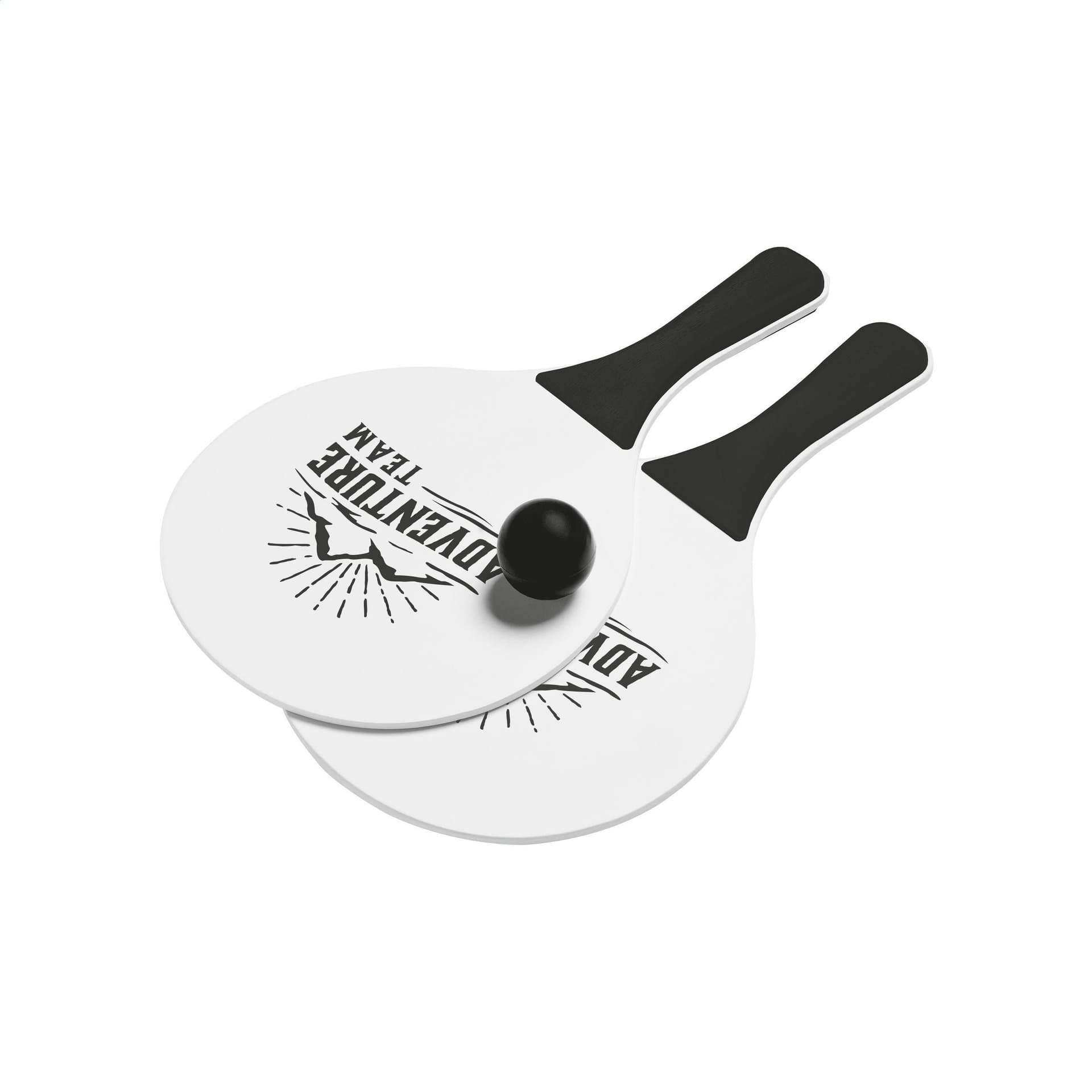 Raquettes de plage personnalisées avec balle, coloris Noir
