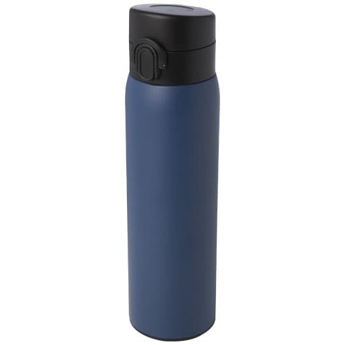 Fiole isotherme Sika de 450 ml en acier inoxydable recyclé certifié RCS : Bleu océan