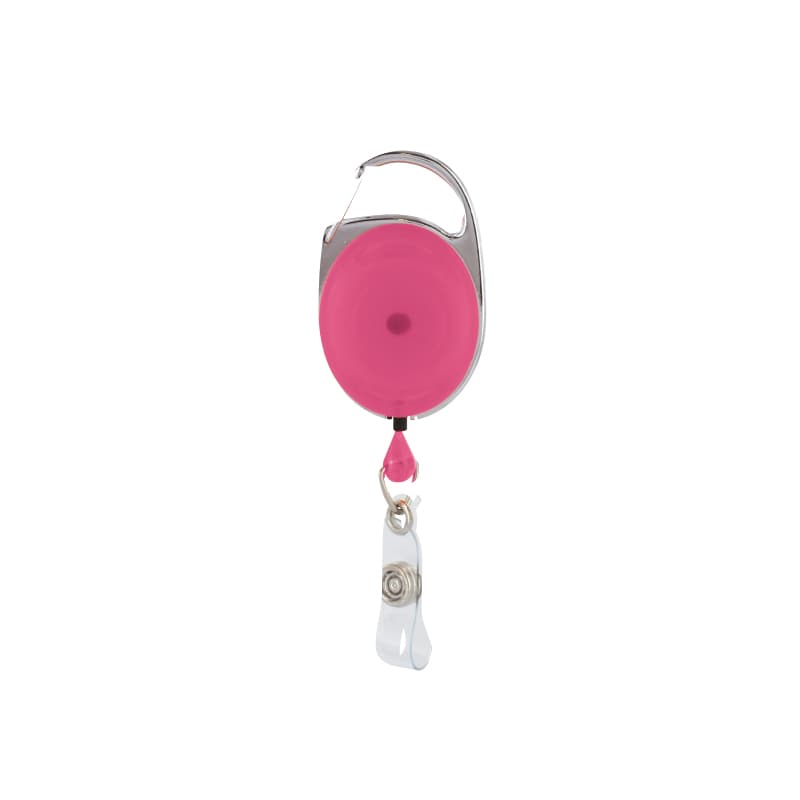 Porte-badge à enrouleur 75 cm personnalisé, coloris Rose