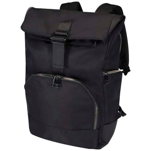 Sac à dos rolltop Rhine recyclé GRS 15" de 18L, coloris Noir