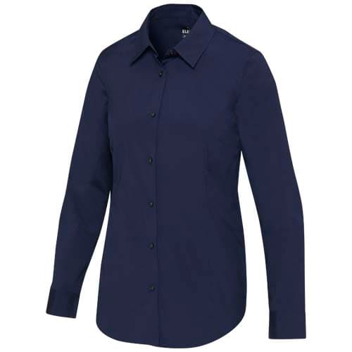 Chemise en popeline femme de 133 g/m² Carnelian, coloris Bleu marine