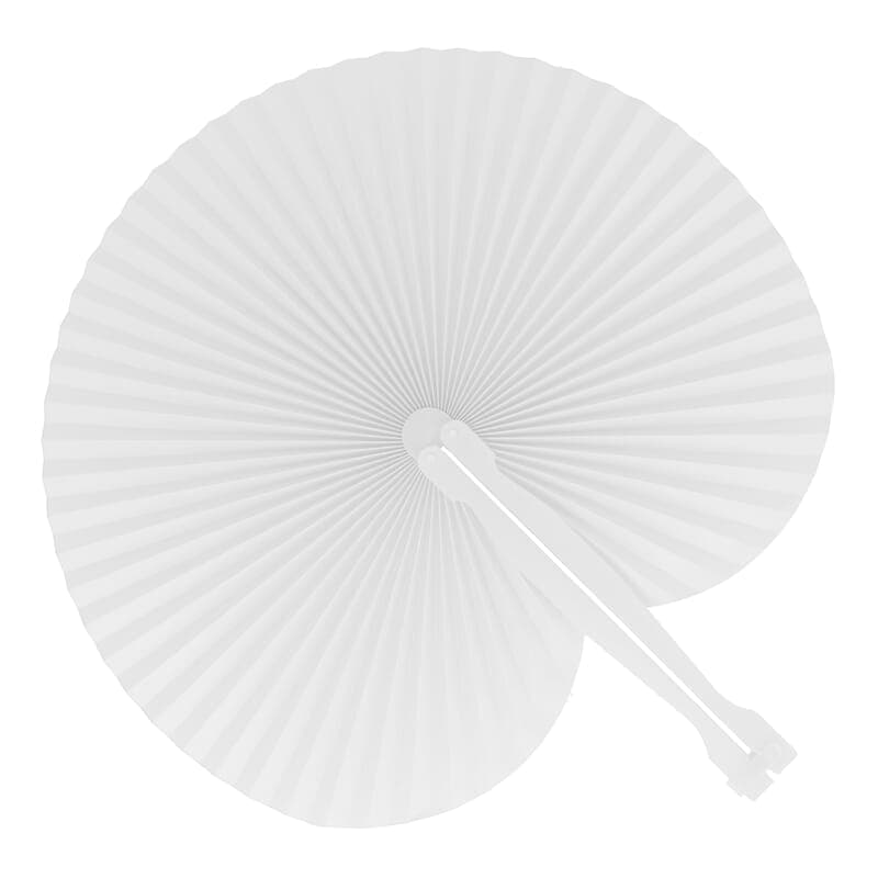 Mini éventail pliable : Blanc