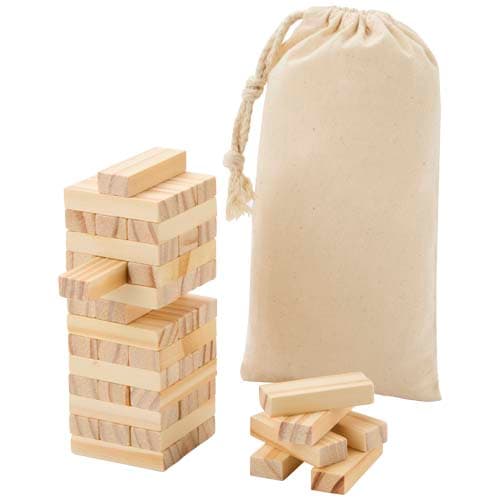 Jeu de tour empilable Jumble en bois, coloris Naturel