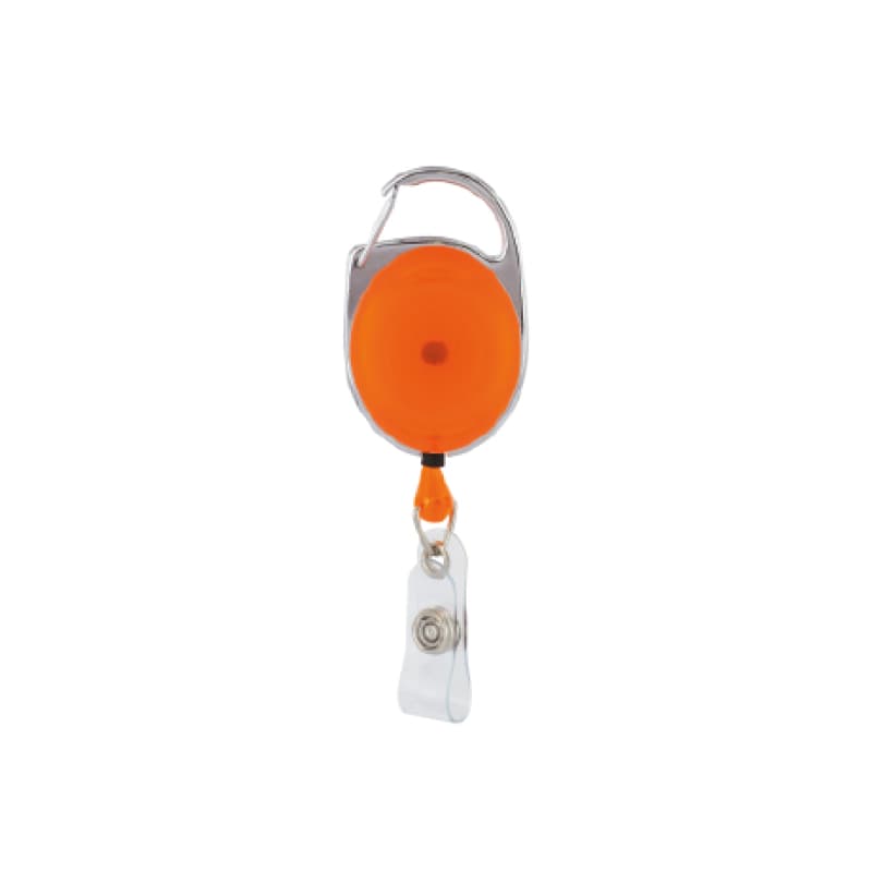 Porte-badge à enrouleur 75 cm personnalisé : Orange