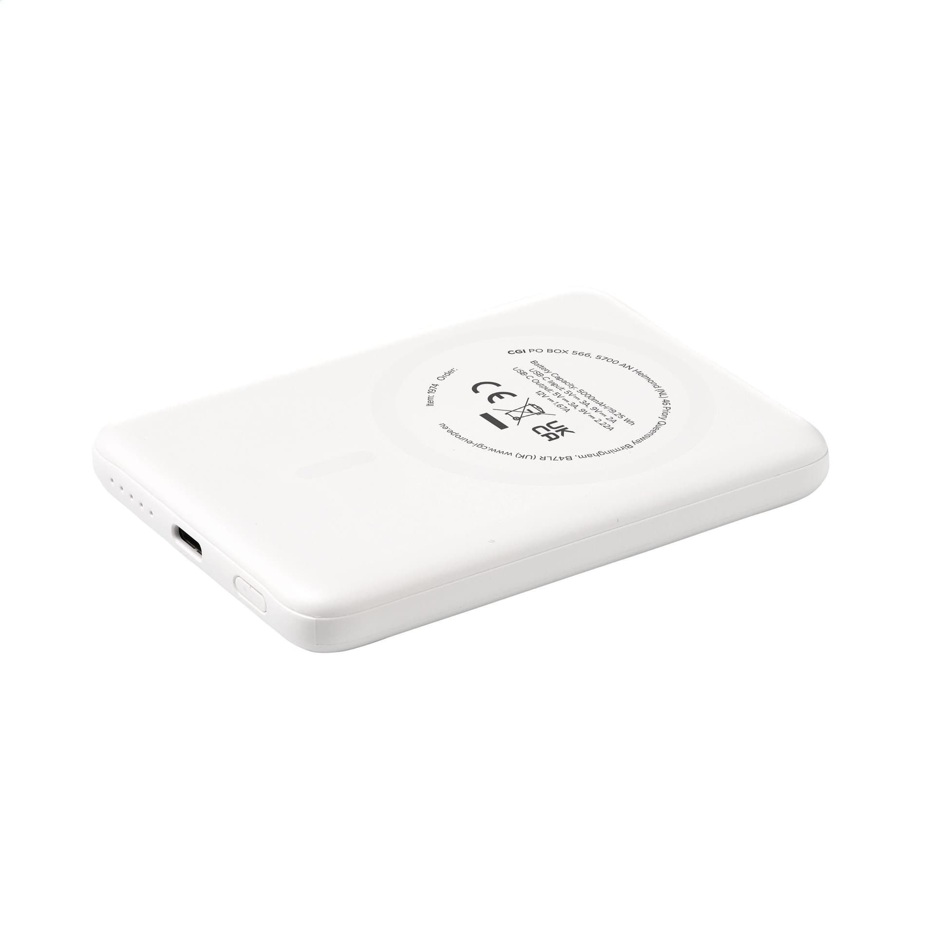 Optima GRS 5000mAh Magnetic Powerbank : Blanc