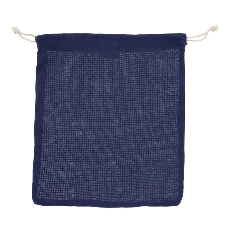 Sac de courses, réutilisable, en coton OEKO-TEX® 25x30cm, coloris Bleu foncé
