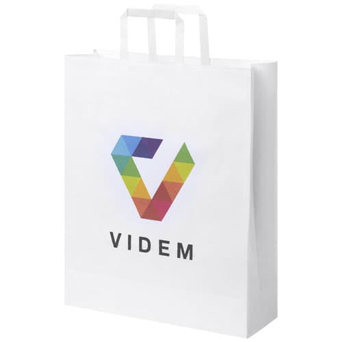 Sac papier kraft 32x40 cm personnalisé : Blanc