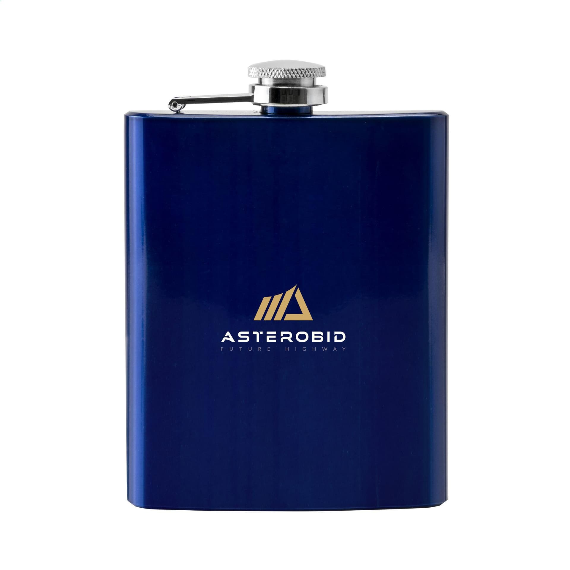 Gourde inox 200 ml personnalisée, coloris Bleu