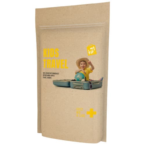 Kit de voyage MyKit pour enfant avec pochette en papier, coloris Marron kraft