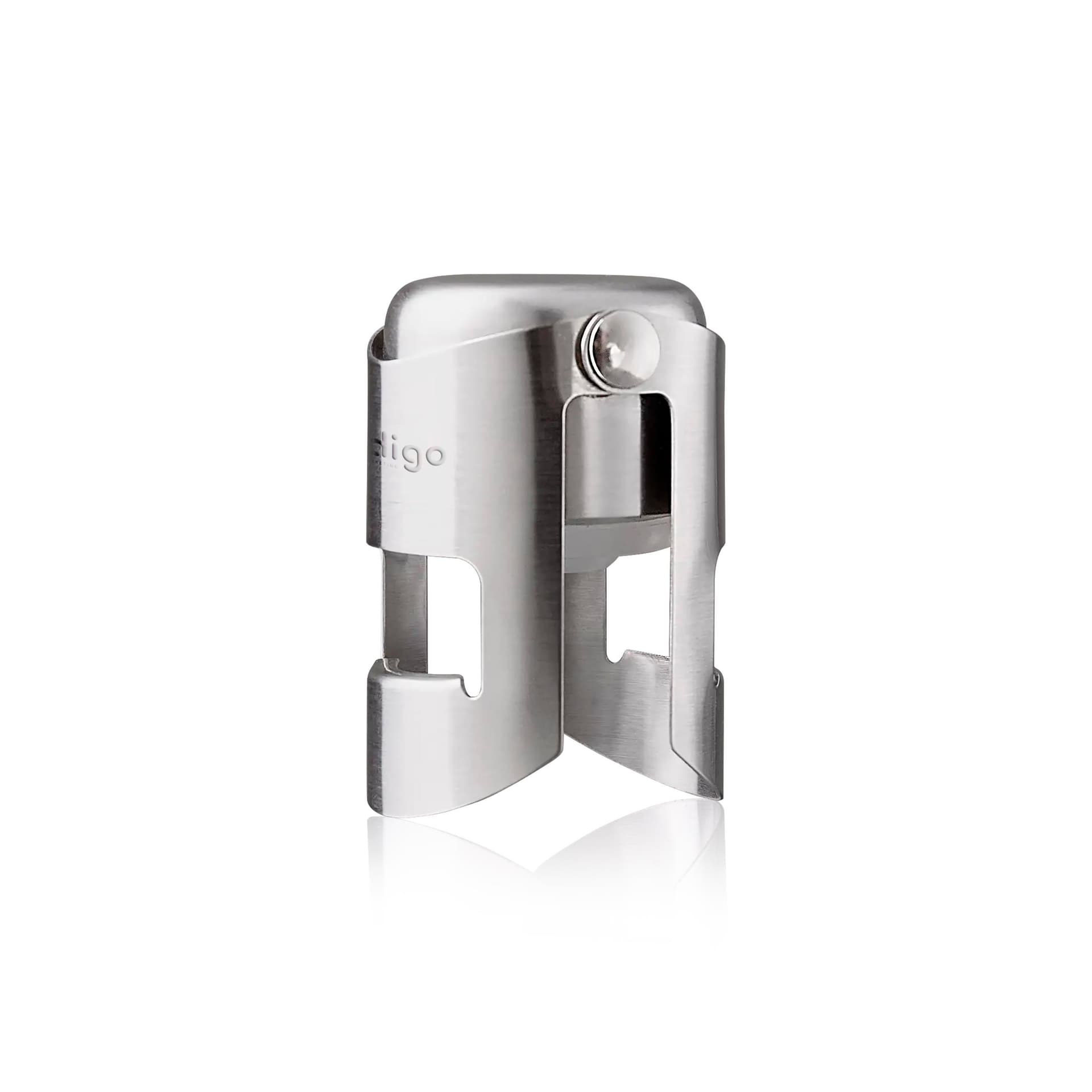 Vacu Vin Champagne Stopper Stainless Steel bouchon de bouteille, coloris Argenté