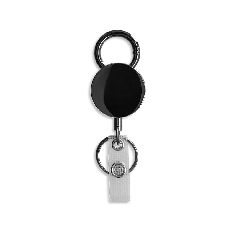 Badge: porte-badges retractable coque en metal, coloris Anthracite