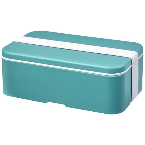 Boîte repas 700 ml personnalisée, coloris Bleu récif / Blanc