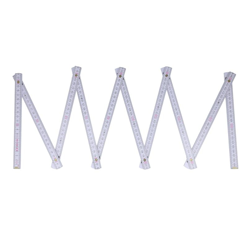 Règle pliante en bois 2m premium peinte : Blanc