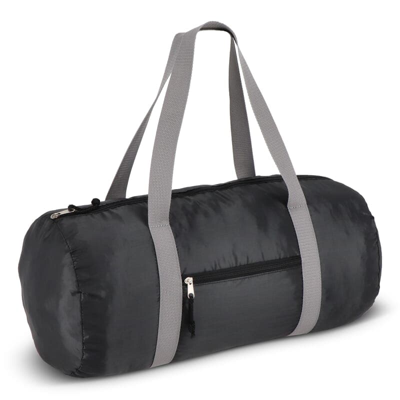Sac de sport et de voyage léger en R-PET 190T, 48 x 23 x 23 cm, 20 litres : Noir