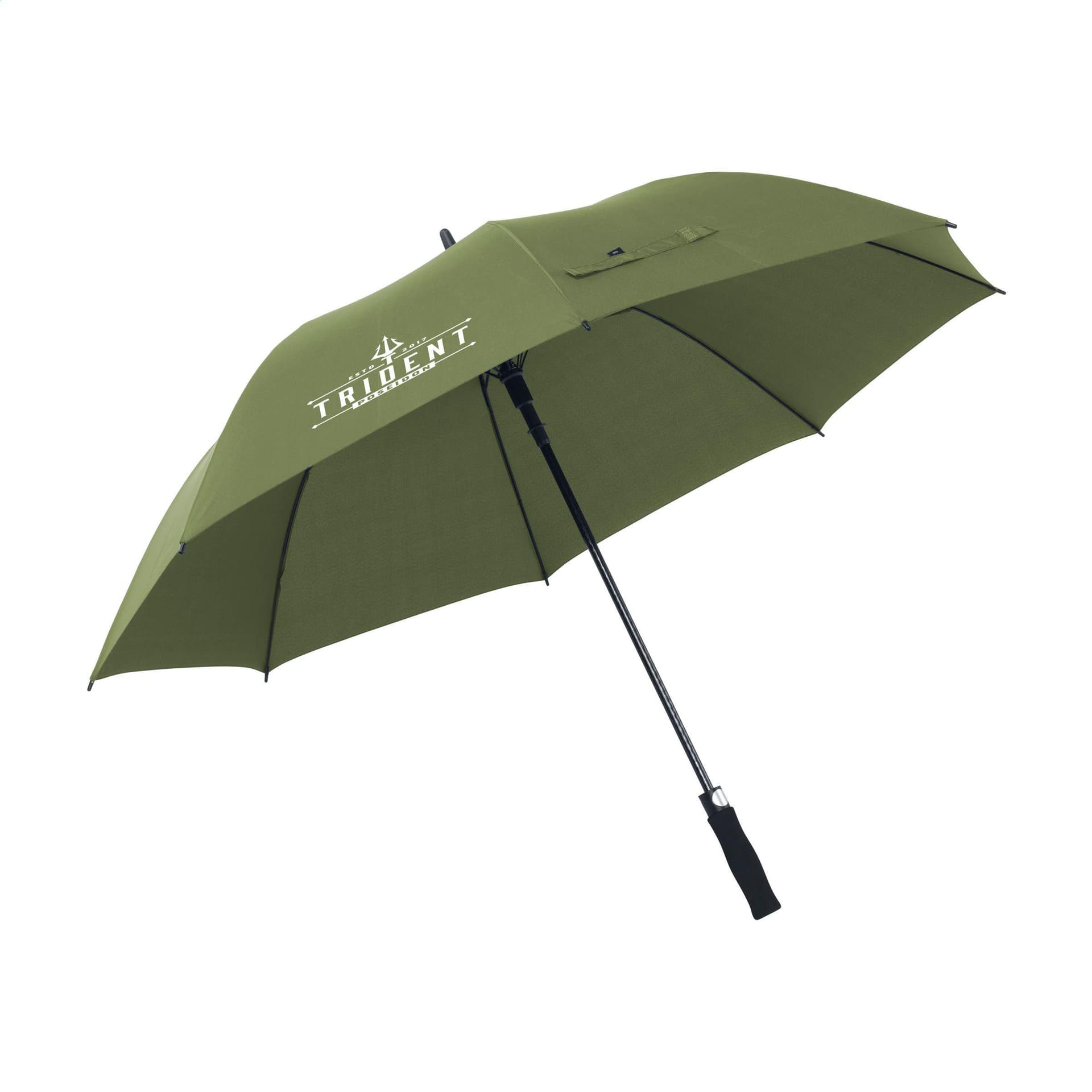Parapluie 132 cm rPET personnalisé, coloris Vert olive