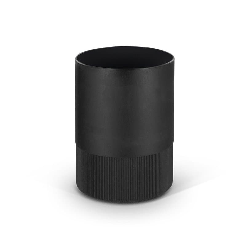 Pot a crayons plastique recycle noir : Noir