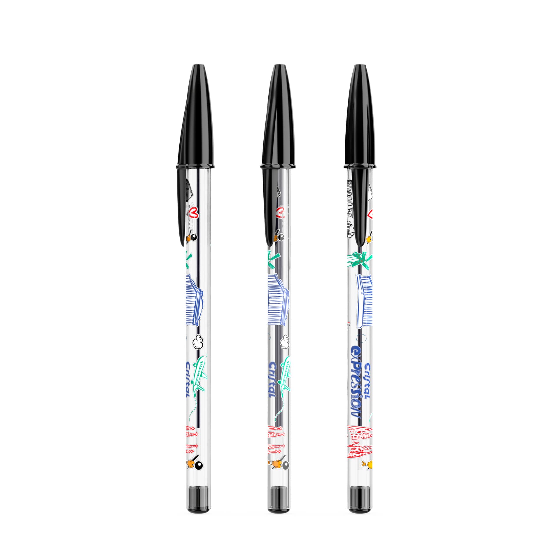 Stylo BIC Cristal Expression personnalisé : Noir / Encre Noire