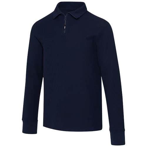 Polo Apollo manches longues 245 g/m² personnalisé, coloris Marine