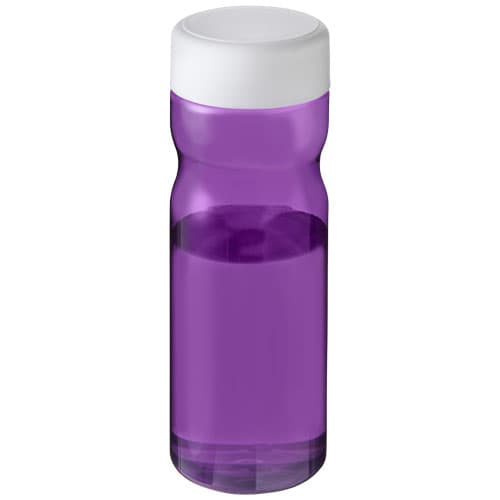 Bouteille en plastique PCR 650 ml personnalisée, coloris Violet / Blanc