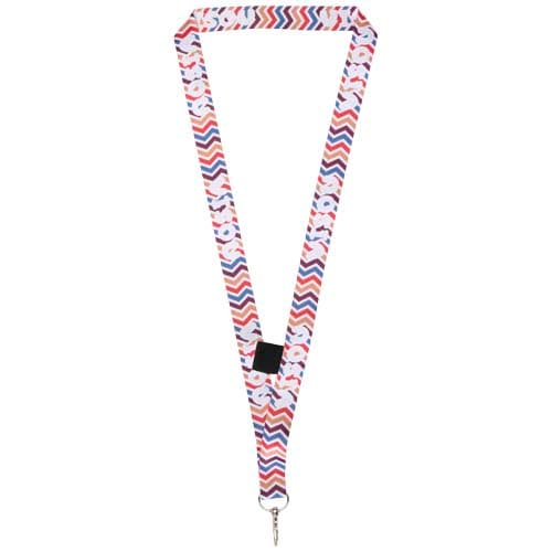 Cordon Neve avec boucle avec impression par sublimation, coloris Noir / Blanc