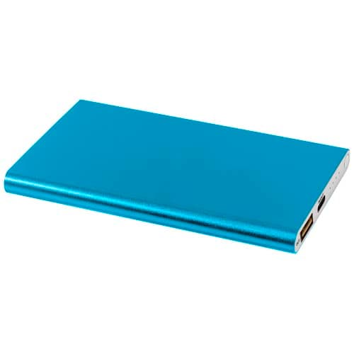 Batterie de secours alu 4000 mAh personnalisée, coloris Bleu clair