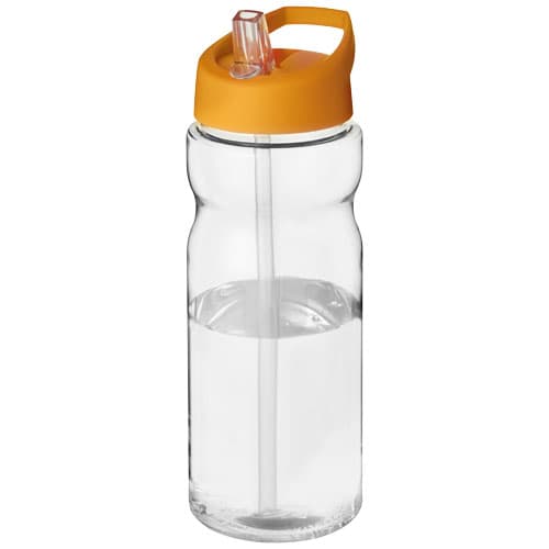 Gourde de sport 650 ml personnalisée, coloris Translucide / Orange