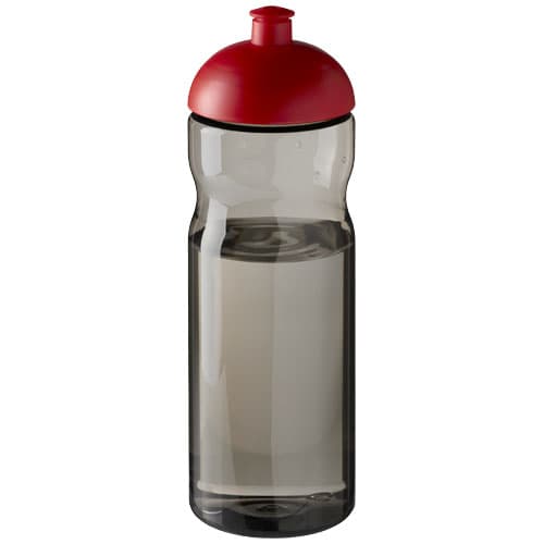 Bouteille de sport H2O Active® Eco Base 650ml avec couvercle dôme, coloris Charbon / Rouge