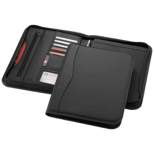 Conférencier A4 zippé Ebony, coloris Noir