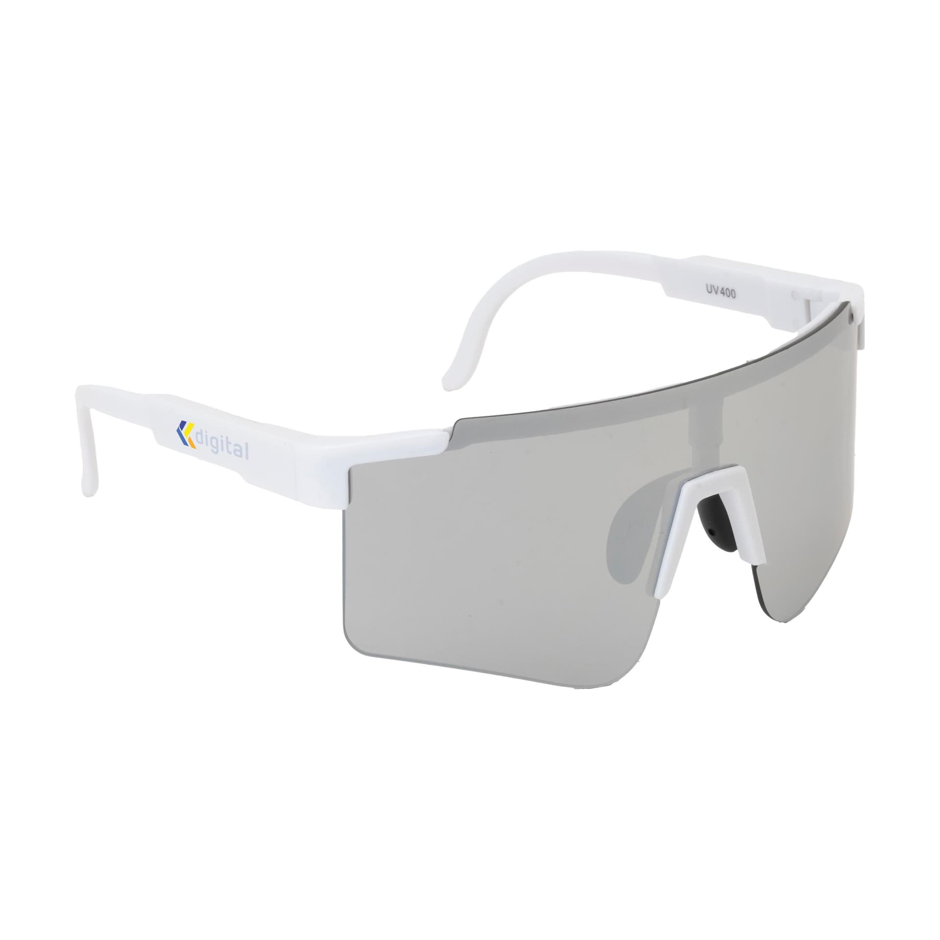 Lunettes de soleil de sport personnalisées : Blanc