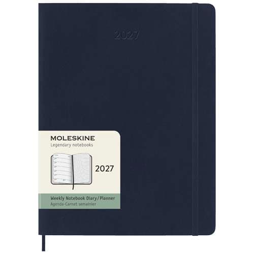 Agenda XL 12 mois Moleskine à couverture souple, coloris Bleu saphir