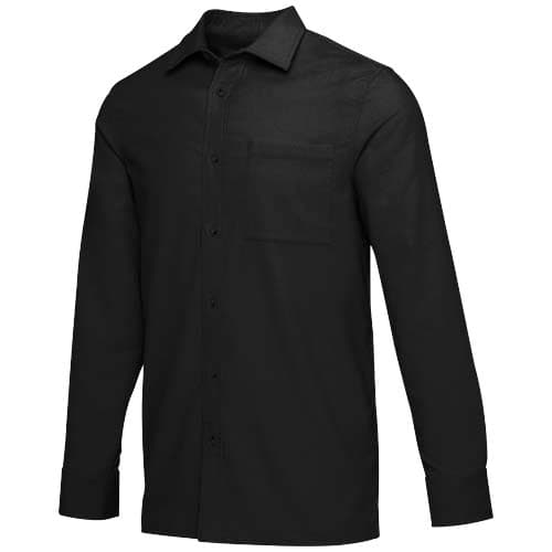 Chemise unisexe en velours côtelé de 252 g/m² Alum, coloris Noir