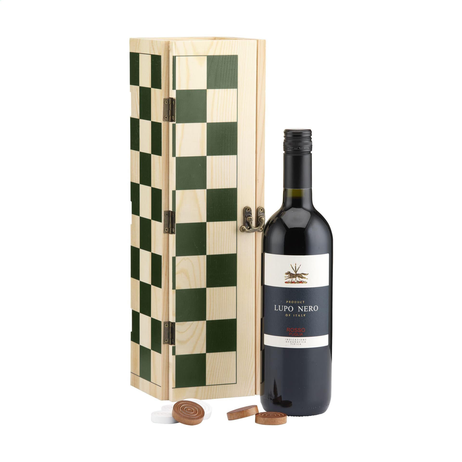 Rackpack Gamebox Checkers, coloris Brun bois