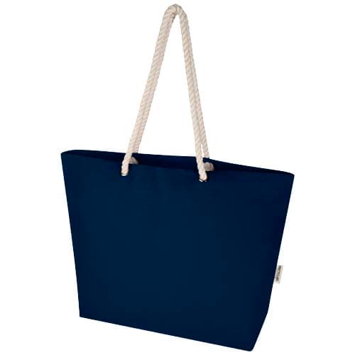 Tote bag de plage Florida recyclé GRS 270 g/m², coloris Marine