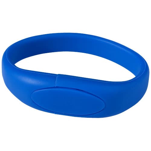 Clé USB bracelet silicone personnalisée, coloris Bleu moyen