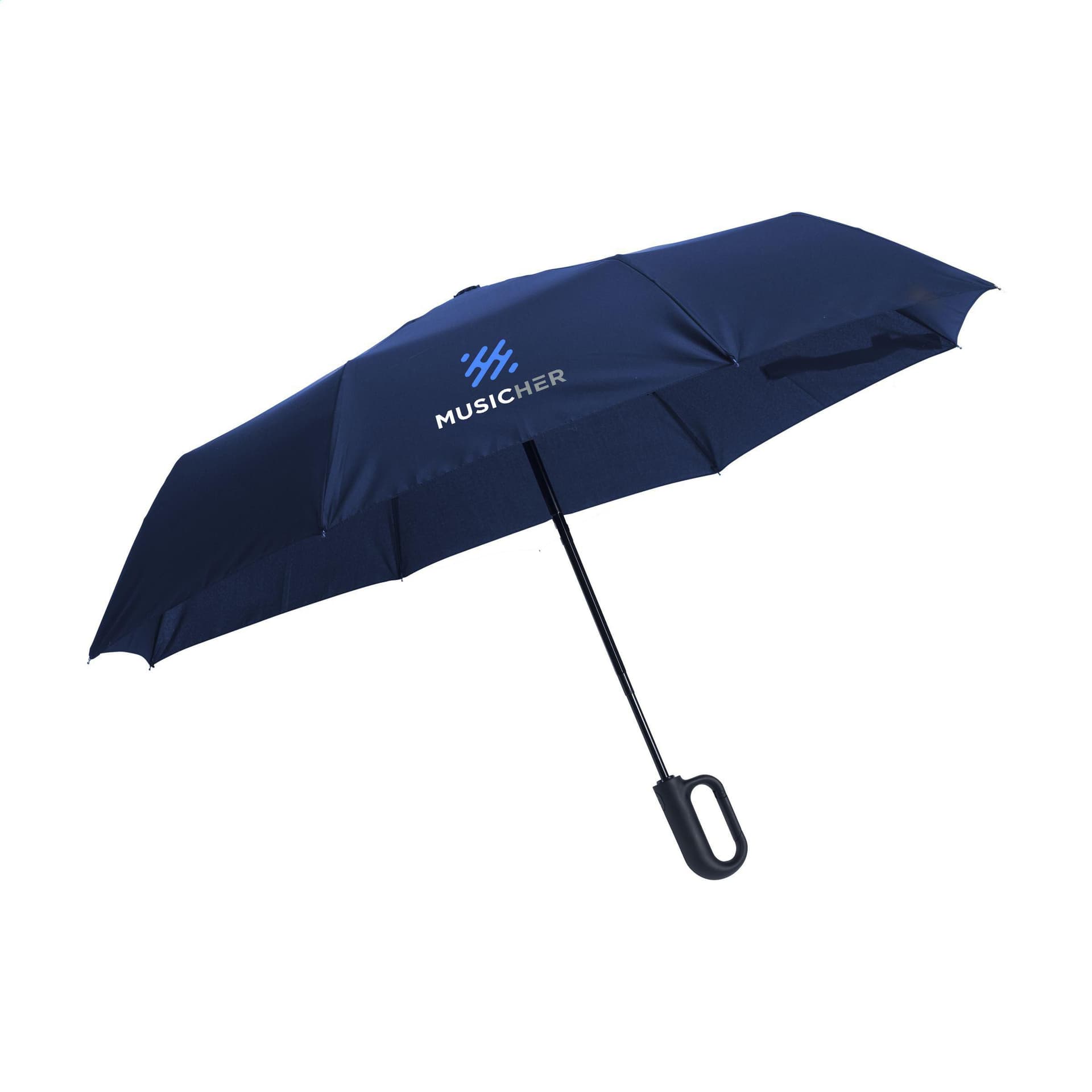 Carabiner RCS RPET parapluie pliable 21 inch, coloris Bleu