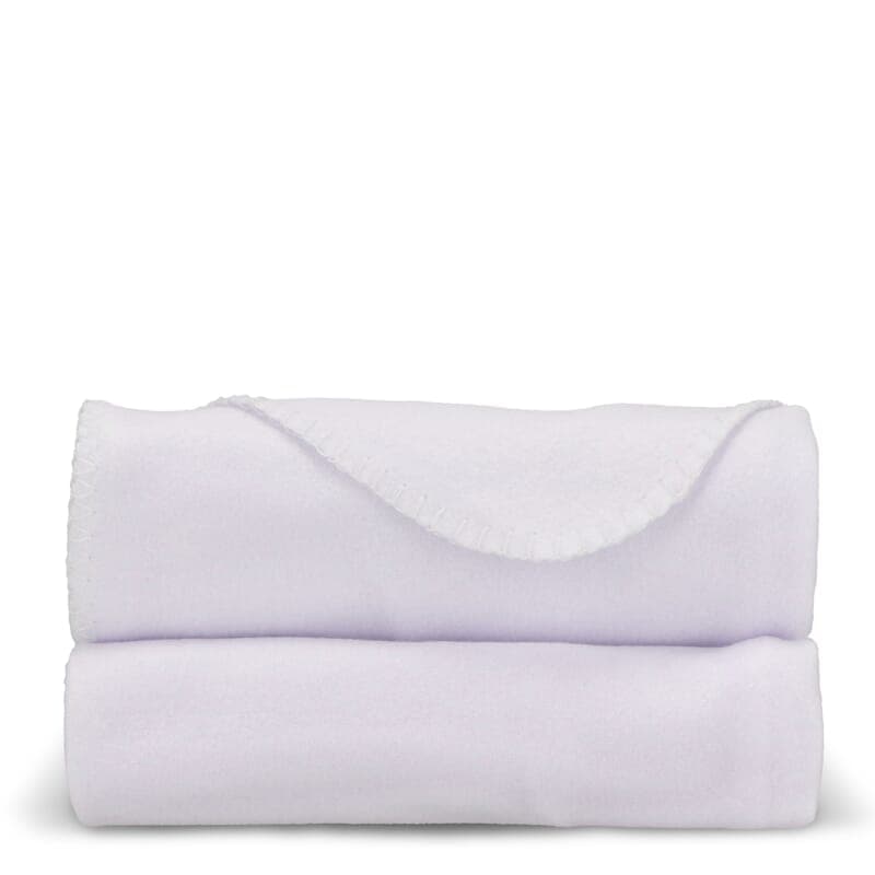 Couverture polaire personnalisée sublimation 150 x 120 cm, coloris Blanc