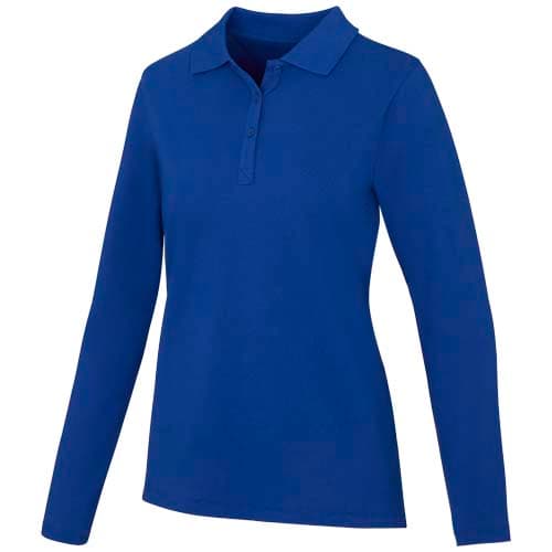 Polo manches longues femme de 180 g/m² Calgary, coloris Bleu